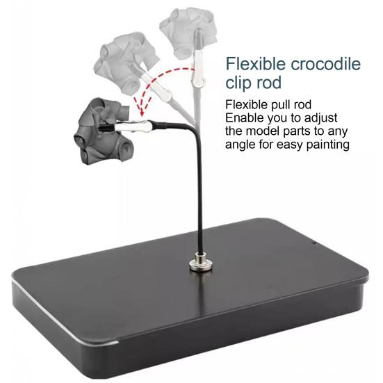 1 Set Magnetic Helping Hands Soldering Station with 12 Magnetic Bendable Clips Heavy Duty Steel Box Soldering Model Painting PCB Holder