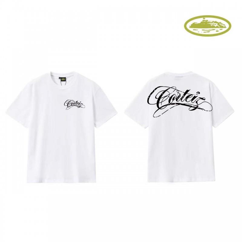 CORT Alcatraz Basic Short Sleeve T-Shirt Phantom Letter Print Couple Streetwear Teens