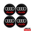 For Audi A4 4Pcs Car Wheel Hub Caps Auto Emblem Tyre Center Covers Accessories For Audi A1 A2 A3 A4 A5 A6 A7 A8 S Quyttro Sline RS Q2 Q3 TT