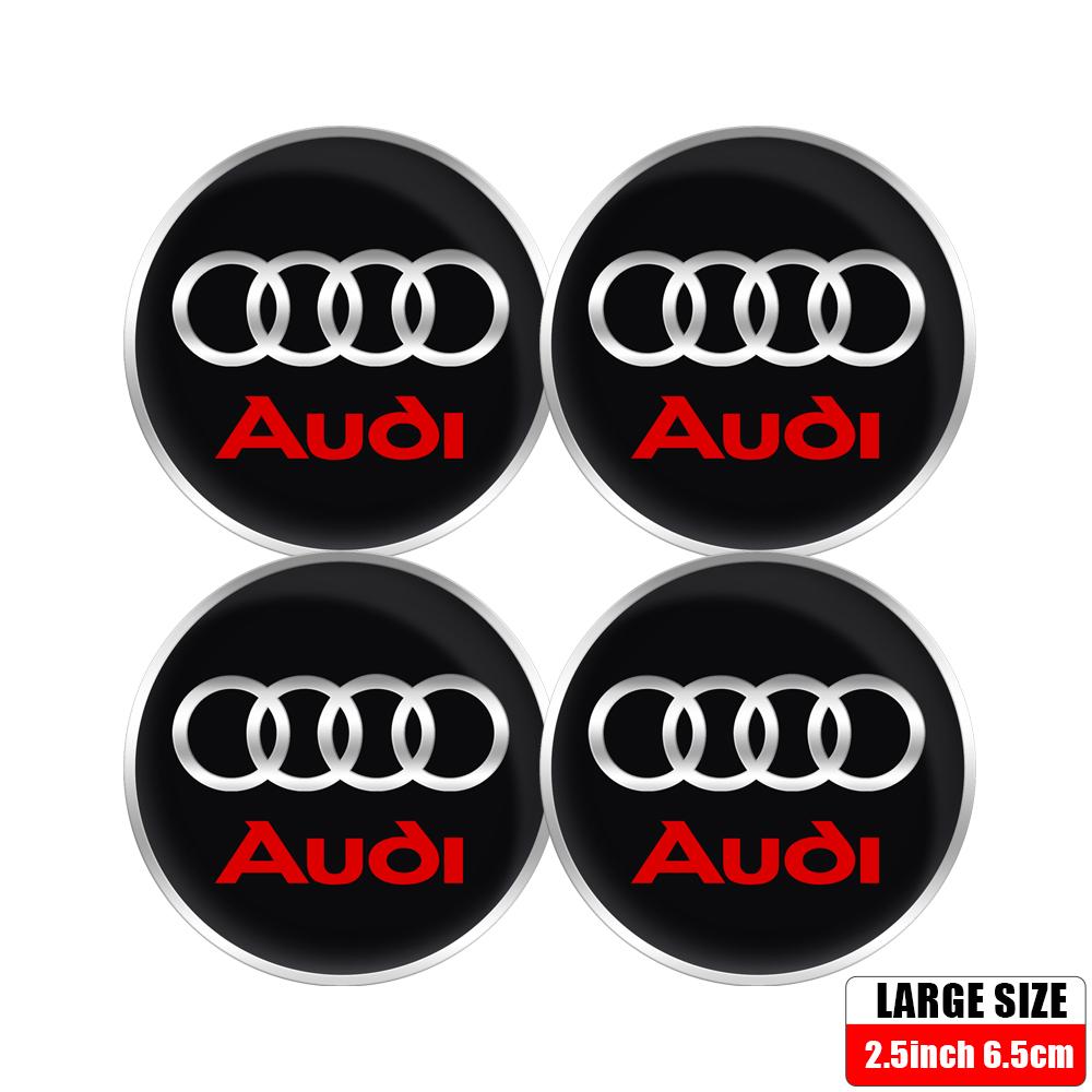 For Audi A4 4Pcs Car Wheel Hub Caps Auto Emblem Tyre Center Covers Accessories For Audi A1 A2 A3 A4 A5 A6 A7 A8 S Quyttro Sline RS Q2 Q3 TT