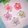 Hot Selling 100Pcs Transparent Resin Flower Cabochons Flat Back Floral Beads Slime Charms Ornaments for Scrapbooking DIY Crafts