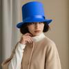 Dress Up Magicians Top Hat for Women Man Theme Party Hat with Roll Brims Costume Gentleman Top Hat HippiesCap Photo Hat