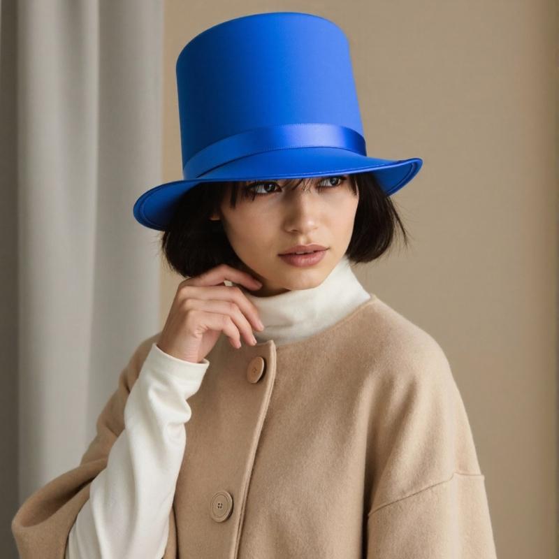 Dress Up Magicians Top Hat for Women Man Theme Party Hat with Roll Brims Costume Gentleman Top Hat HippiesCap Photo Hat