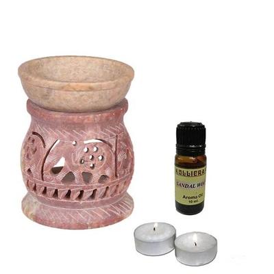 Aroma Diffuser with Soapstone and 2 Tea Lights, 2.5 Ml