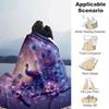 1pc Peacock Printing Lightweight Flannel Blanket, Comfortable and Warm Blanket, for Camping Sofa Bed and Couch Office, Suitable for Gift Blan