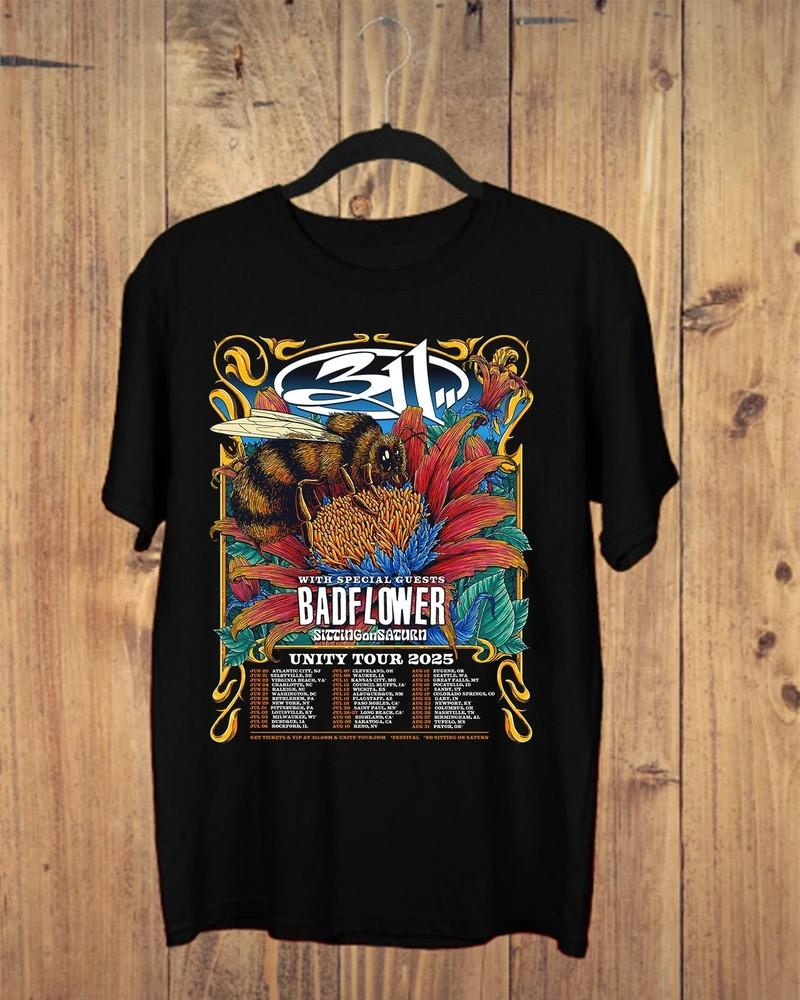 

311 Band Unity Tour With Bad Flower T Shirt Full Size S-5XL Unisex T-Shirt XXL