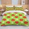 Sweet Strawberry Print Bedding Set Duvet Cover 1 Duvet Cover 2 Pillowcases Adult And Kids Bedding Set Luxury Queen Bedding Set
