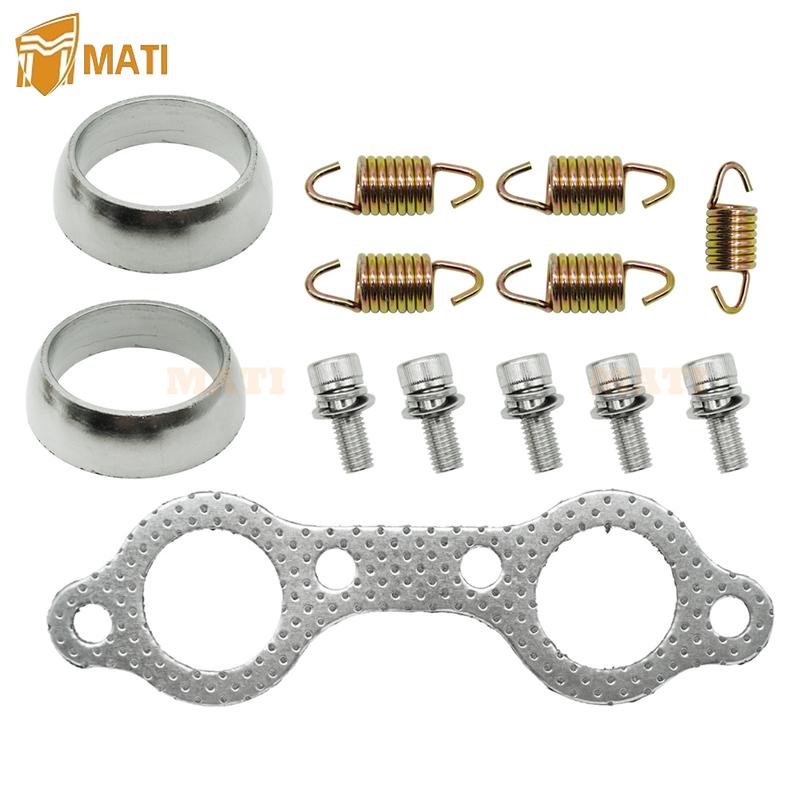 Exhaust Muffler Gasket Seal Spring Rebuild Kit for Polaris Sportsman 600 700 800 MV7 2002-2006 Frontier 2002-2005 5811511
