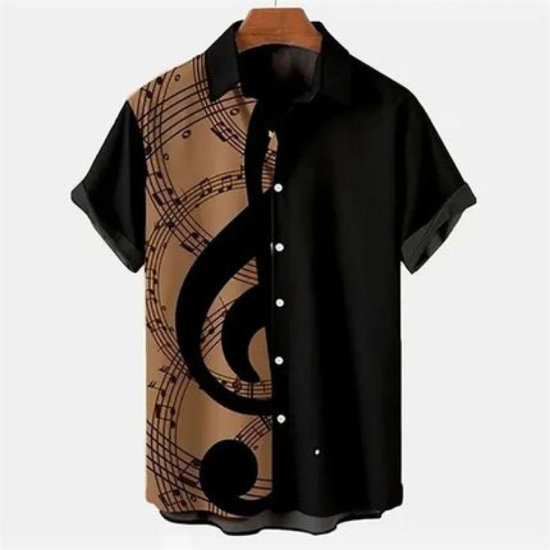 Men S Summer Short Sleeve Shirt 3d Print Striped Color Block Casual