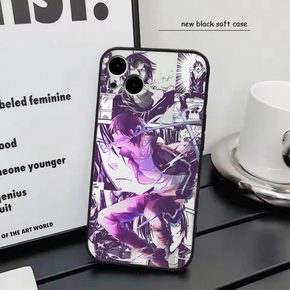 Noragami For iPhone 17 Air 16 15 14 13 12 11 Pro Black Soft Cover Phone Case