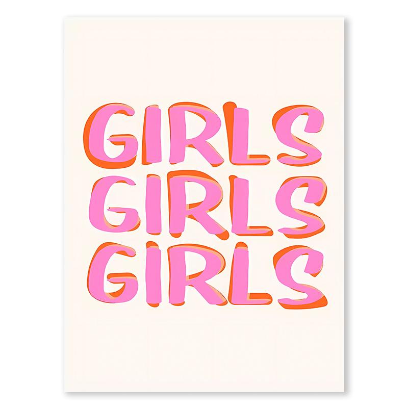 Nordic Positive Vibes Girls Pink Inspirational Quote Posters Printed Picture Abstract Canvas Painting Wall Art for Home Decor