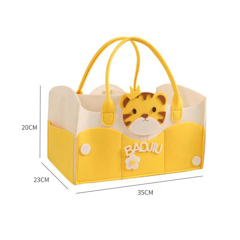 Geantă Tote din Feutru Nețesut Îngroșat cu Desen Animat, Cadou, Favore de Petrecere