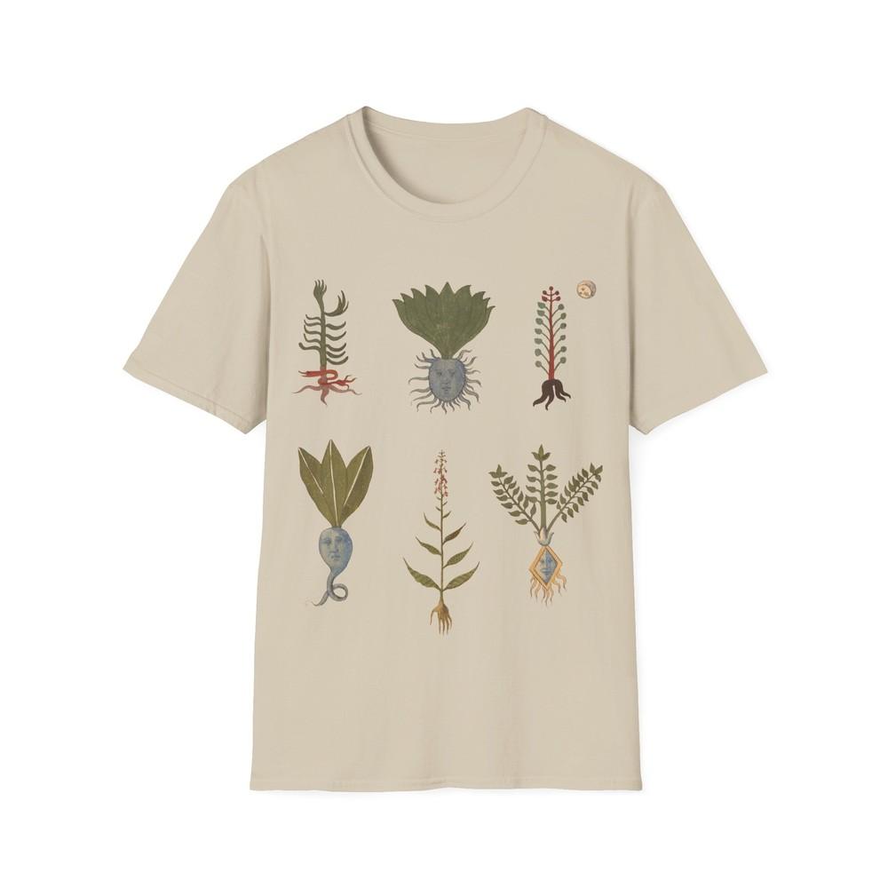 

plants with human features 15th-century herbal illustration guide tshirt 2XL