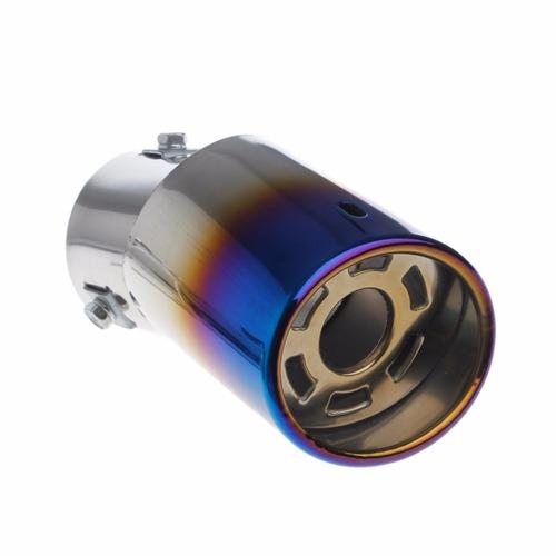 Acciaio Inossidabile Colorato Auto Posteriore Terminale di Scarico Rotondo 85x63mm
