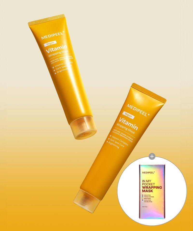 Vegan Vitamin Collagen Wrapping Mask 70ml x 2 + In My Pocket 5 Sheets