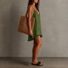 Abito Colorato da Donna con Bordi, Scollo a V e Spalline Sottili per Uso Casual