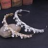 New Korean style children's hair accessories tiara crown string crystal beads flower pearl bridal handmade small crown