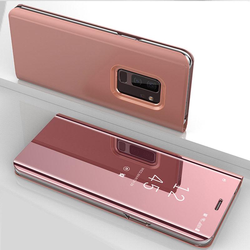 Clear View Mirror Case For Samsung Galaxy A13 A23 A33 A43 A53 A73 A04 A24 A34 A54 M13 M23 M55 5G Leather Flip Stand Cover