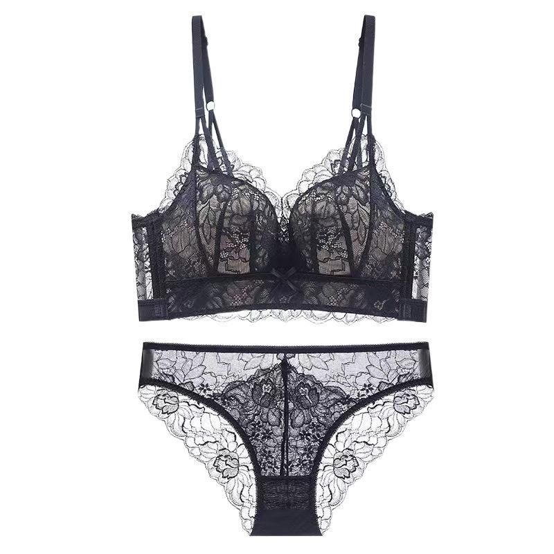 Lace Back Sexy Uplift Bra - Wireless, Side Support, Summer Thin