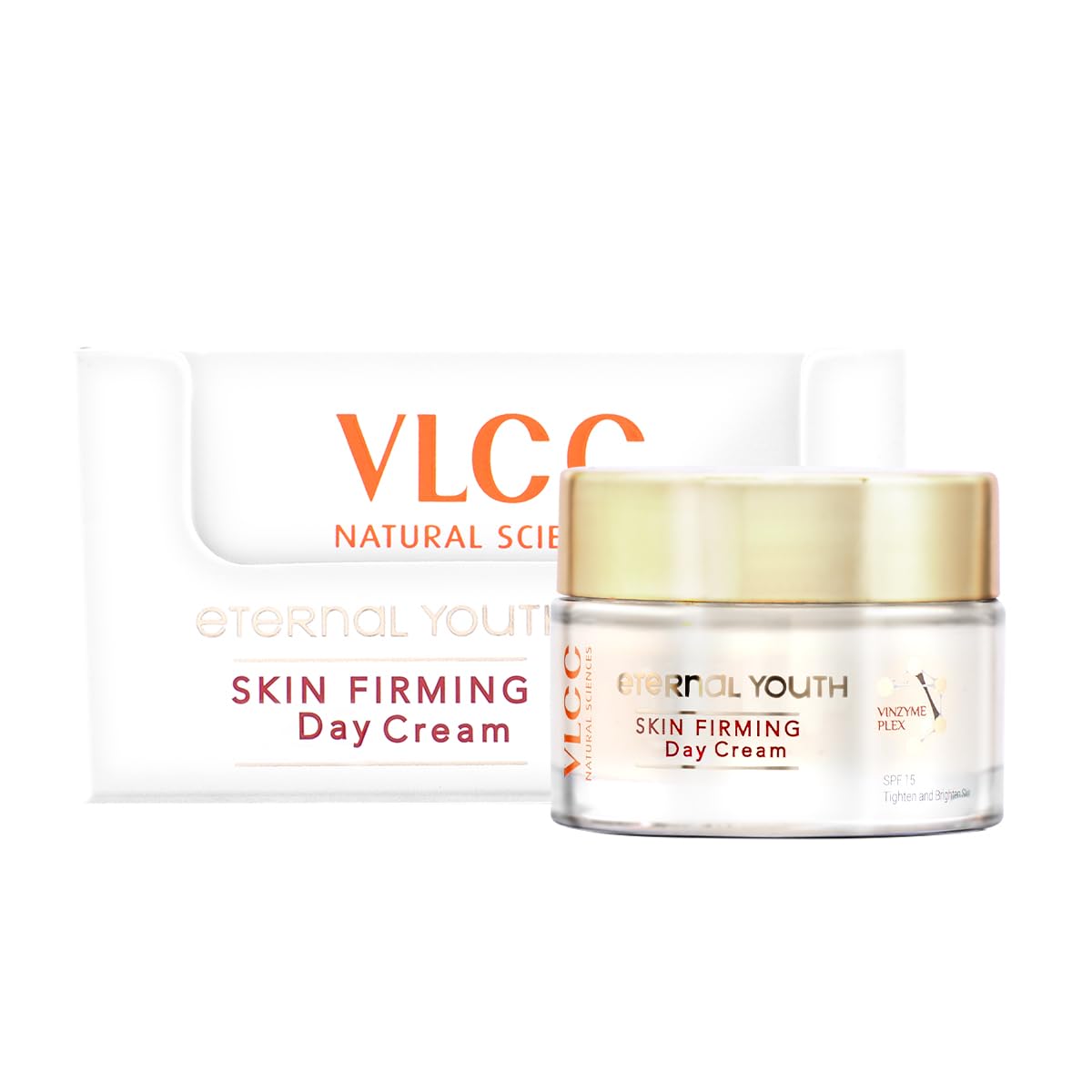 VLCC Eternal Youth Skin Firming Day Cream SPF 15-50g | Anti-Ageing Day Cream with SPF | Minimizes wrinkles, UV Protection | Elastic, Youthful Glow