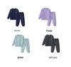 Kids' Autumn/Winter Hoodie & Sweatpants Set: Fleece-Lined Pullover for Boys & Girls