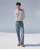 Dibeullu Low-Cut Scoop Neck Long Sleeve Cream