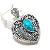 Natural Santa Rosa Turquoise 925 Sterling Silver Jewelry Pendant 1.46" ETC-13939