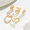 Wind Geometry Women's Ring Set, Premium Metal Twist Design Versatile Open Index Finger Ring