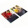 Set of Two Glass Kitchen Boards Spice Mix 2x40x52 Cm