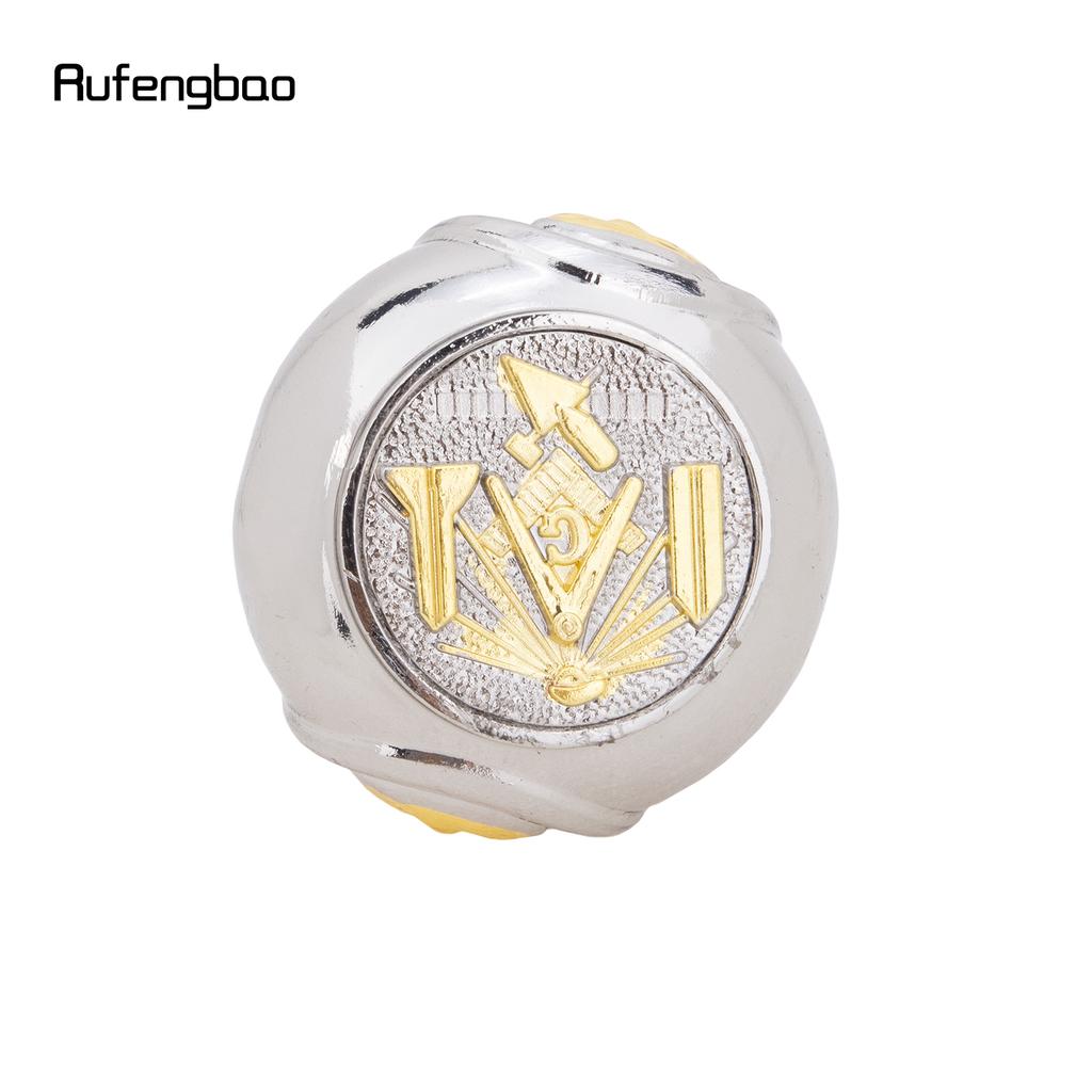 Golden White Freemasonry Freemasons VG Totem  Walking Cane Fashion Walking Stick Gentleman Crosier Knob Walking Stick 93cm