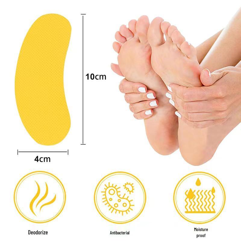 Odor-Resistant Deodorant Stickers: Foot Odor Removal, Antibacterial, Breathable, Sweat-Absorbent, Deodorizing Insoles for Sneakers and Socks