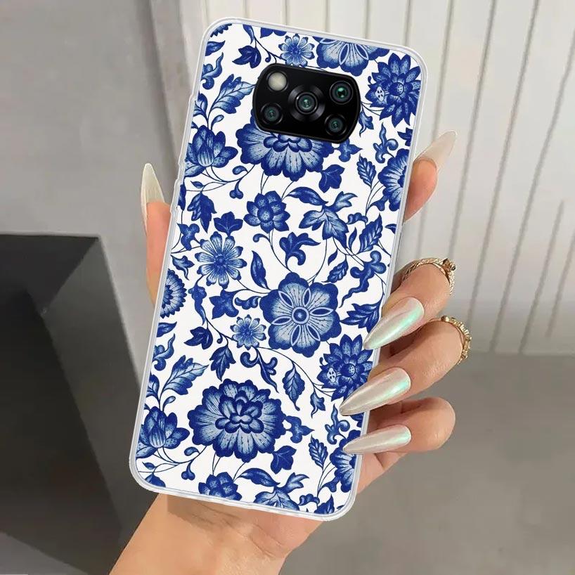 Blue And White Porcelain Phone Case for Xiaomi Poco X5 X6 X7 Pro F7 Ultra M7 Redmi 15 15C 13 13C 12 12C 10 10A 10C 9 9A 9C 9T Sh