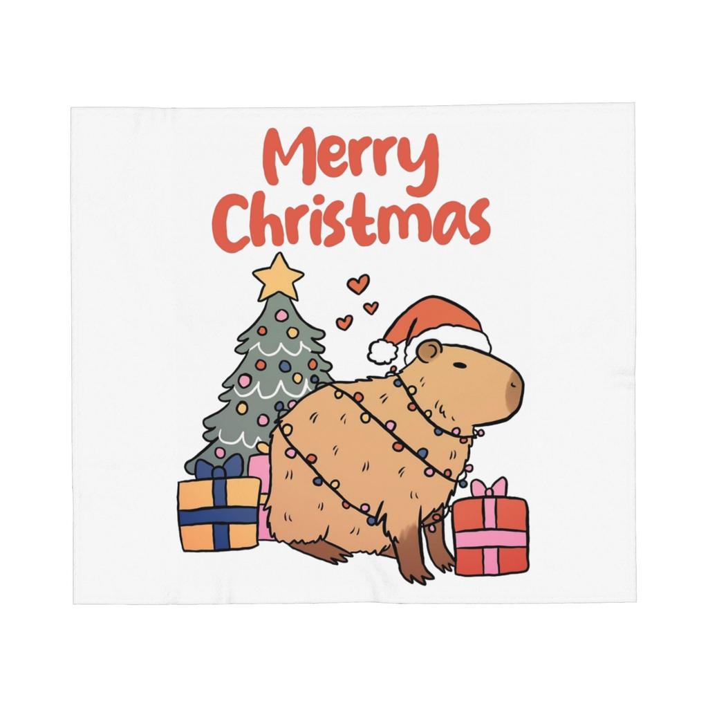 Capybara Cartoon Blanket Fleece Print Multi-function Lightweight Throw Blankets for Sofa Couch Quilt