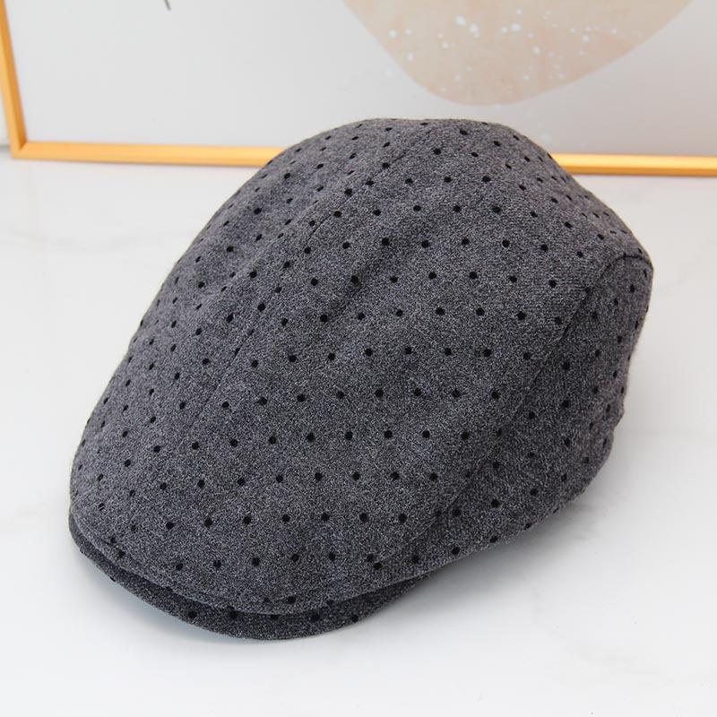 Retro Polka Dot Forward Hat Women's Summer Fashion Versatile Face Little Newsboy Beret Literary Painter Hat