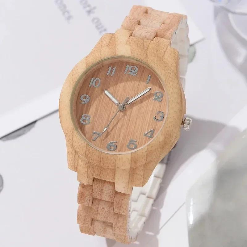 Luxury Watches Women Wood Grain Simple Quartz Wristwatch Ladies Simplicity Retro Men Design Clock Relogio Mujer Masculino Reloj