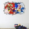 Super Mario Bros Sonic The Hedgehog Cartone Animato Decalcomania da Parete in PVC con Design Autoadesivo Durevole per le Pareti delle Camere dei Bambini