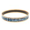 Used HERMES bracelet Emaille PM metal 22.2g blue purple Gold Plated