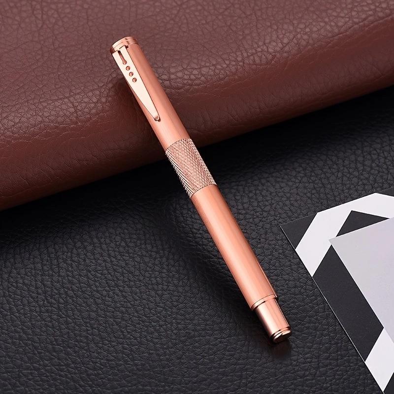 Stylo signature en métal de luxe de haute qualité, stylo à bille pour l'écriture professionnelle (encre noire)