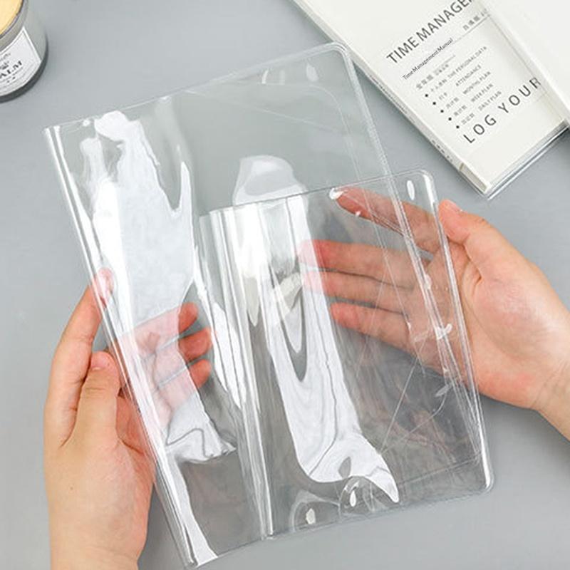2Pcs Waterproof Pvc Transparent Protective Sleeve For A6 A5 Notebook Journal Planner Book Diary Protect Cover Office Supplies
