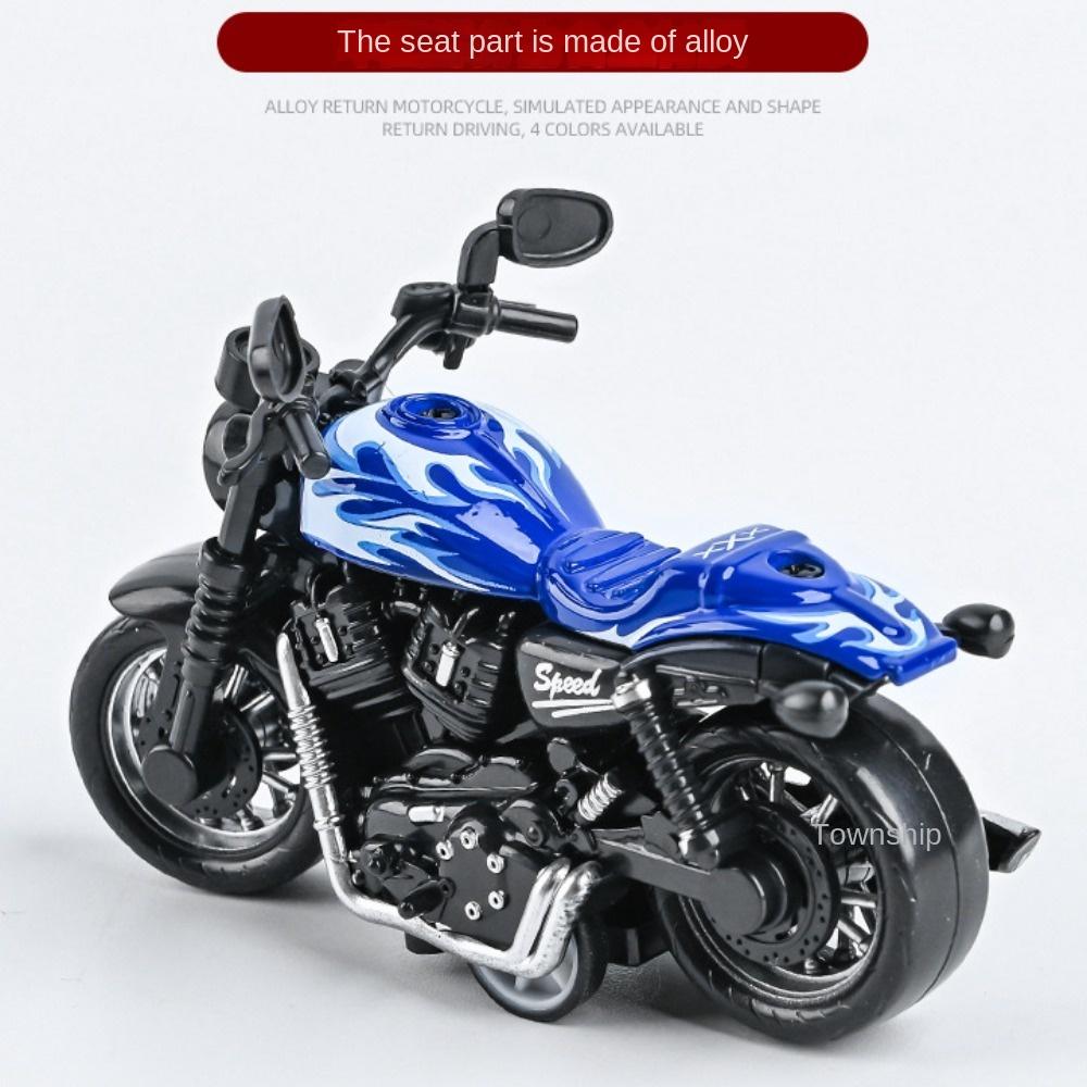 Movable Motorcycle Model Retro Style Traffic Toys New Cake Decoration