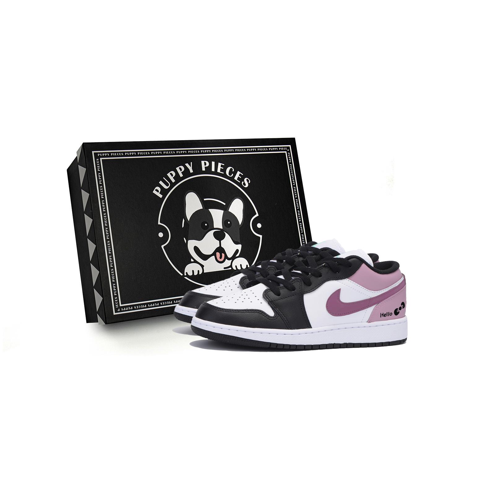 

Jordan Air Jordan 1 Low top Vintage Basketball Shoes Men s White Pink 553558-131(Team85-AS-BOX) 43