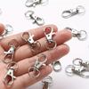 50 Key Chain Hooks with Key Rings, 25 Lobster Claw Rings + 25 Independent Key Rings for DIY Jewelry Making, Art Crafts