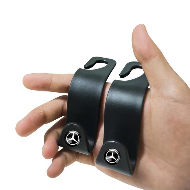 

Car Sticker For Mercedes Benz AMG CLK CLA A180 W108 W201 W212 W213 W220 C260 C300 W176 2pcs Car Back Seat Hooks Auto Emblem Orga