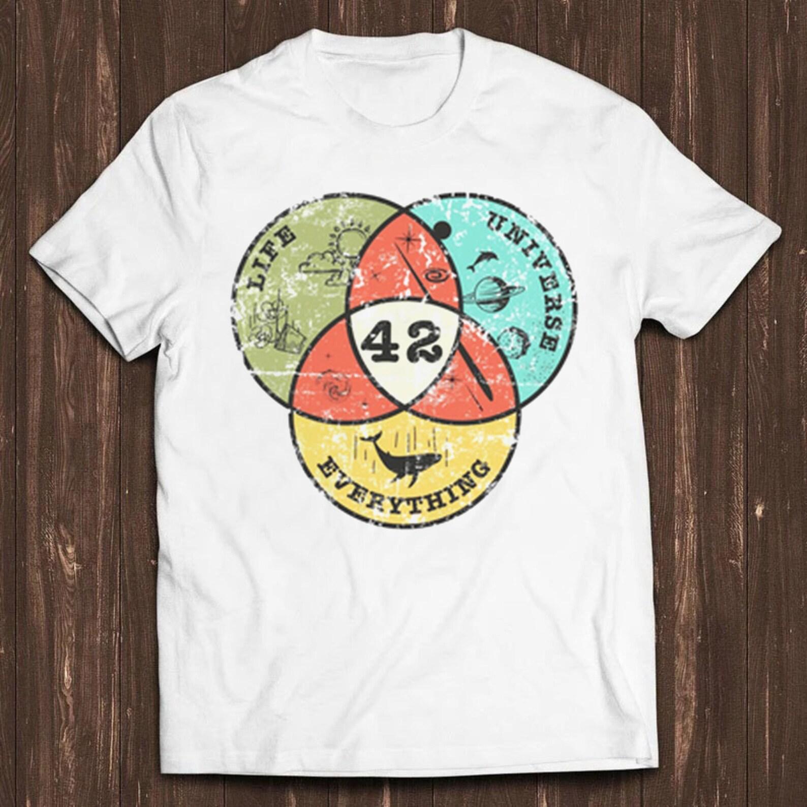 Venn Diagram Life The Universe Everything Cool Gift Tee T Shirt C525 2XL