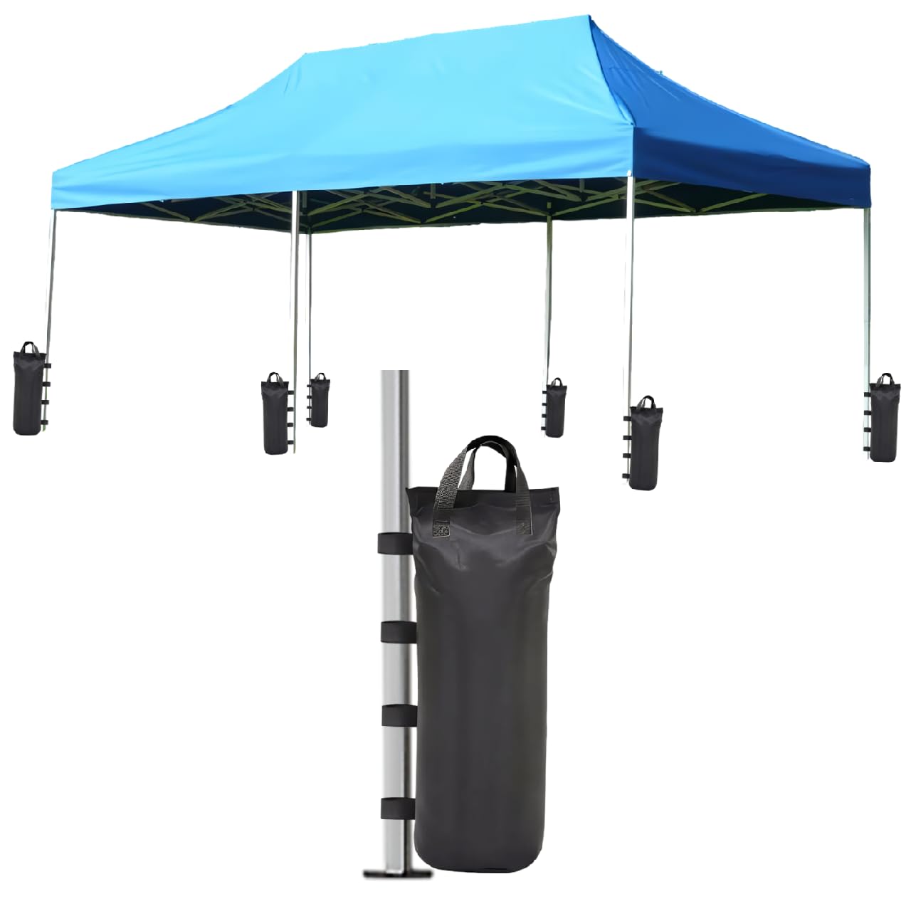 

Weight bag tent tarp leg pole pole fixed weight outdoor sand bag (6 pieces) чёрный