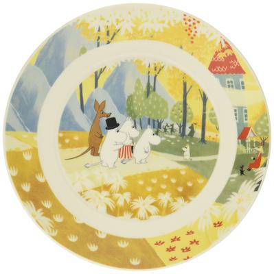 Yamaka Shoten MOOMIN [Luonto] Ceramic Plate, 19.5cm, Moomin House Design, Cake Plate, Dessert Plate, Microwave Safe, Gift, Moomin, Nordic Design,