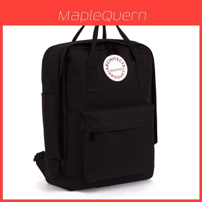 Man Er Wei Letter Print Oxford Cloth Dualcompartment Backpack For Casual Travel And Students