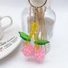 Colorful Phone Lanyard Beaded Wrist Strap Cherry Phone Charm DIY Handmade Keychain Imitation Crystal Jewelry Accessory