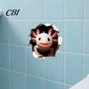 Axolotl Wall Decals 3D Sticker, Realistic Hole Cute Animal Self Adhesive Modern Home Interior Decor Waterproof PVC Decal for Living Room Bedroom