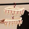 Rotatable 360° Clothes Drying Racks, Strong Windproof Non-Slip Multi-Clip Design, Appropriate Spacing Durable PP Clips, for Balcony Clothes Socks